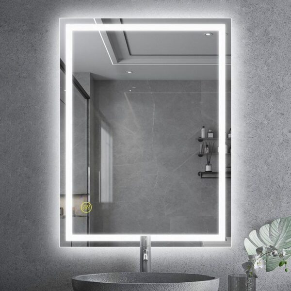 Rectangle Triple Light LED Mirror