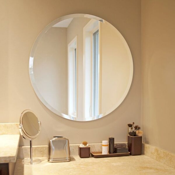 Round Bevelled Plain Mirror