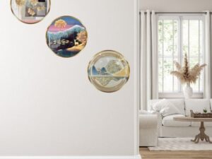 Crystal Diamond Resin Wall Art 011 set of 3  (16″ x 16″ each)