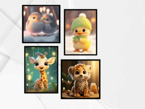 Customisable Baby Room Decor Photo Frame Set of 4