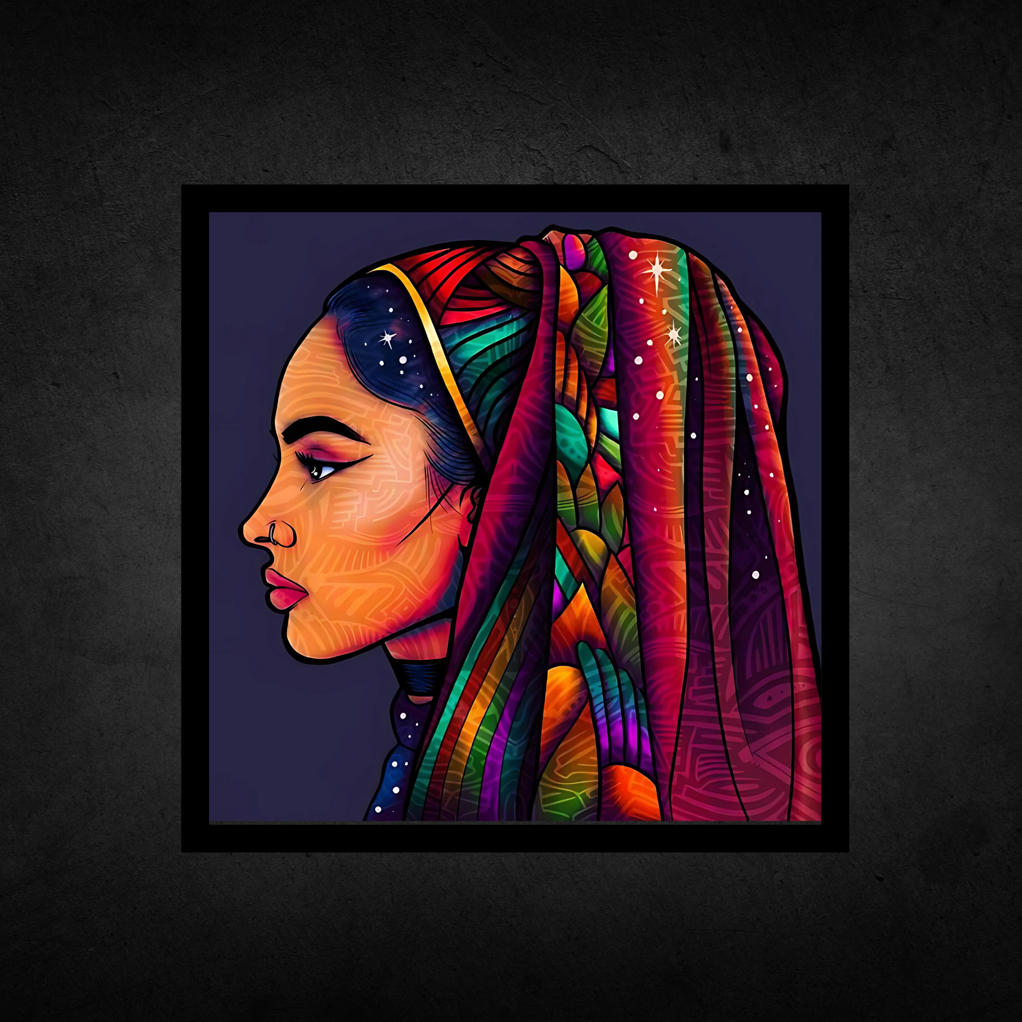 Modern Art Lady Photo Frame